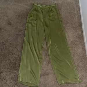 Emory Park Green Silk Style Dress Pants